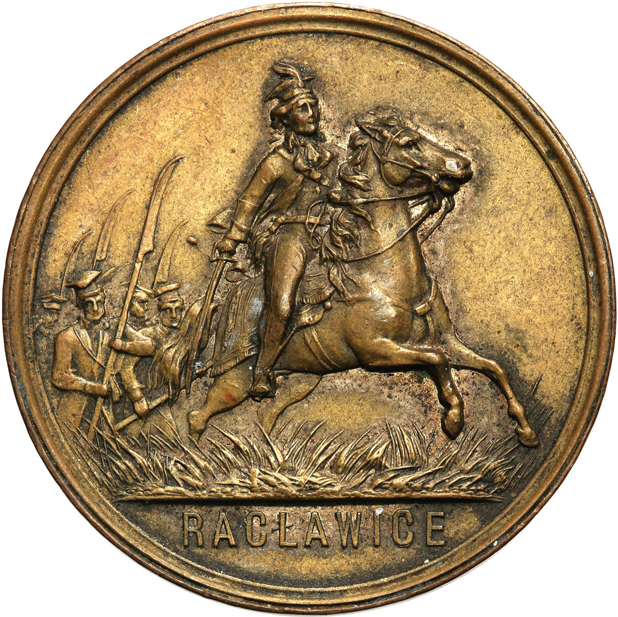 Polska pod zaborami. Medal 100. lecie bitwy pod Racławicami, 1894